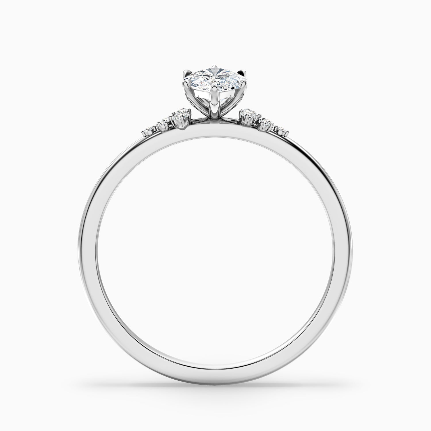 Kyla 3 Carat Marquise Cut Side Stone Lab Grown Diamond Ring in 14k Rose Gold