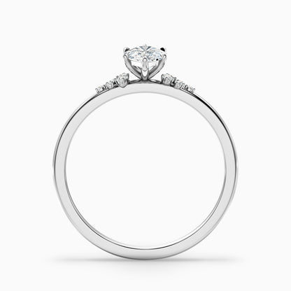Lylah 1.5 Carat Marquise Cut Side Stone Moissanite Diamond Ring in 925 Sterling Silver