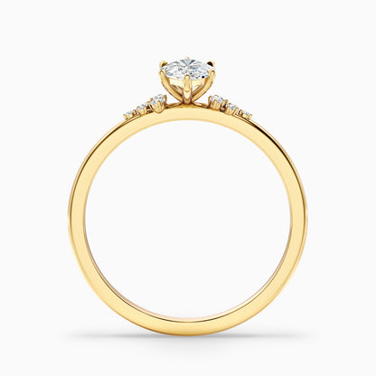 Kyla 2 Carat Marquise Cut Side Stone Lab Grown Diamond Ring in 925 Sterling Silver