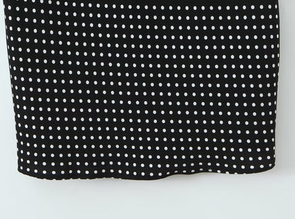 Women Clothing French Vacation Polka Dot Backless Sexy Halter Cami Dress by Ragazza