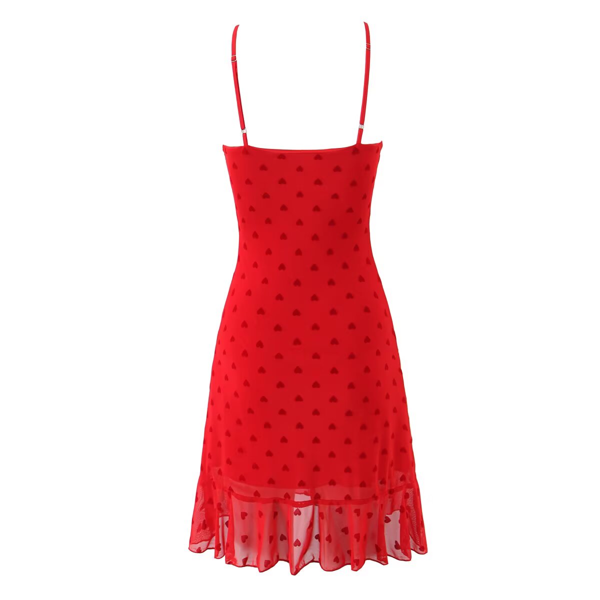 Women All Match Low Collar Lovely Polka Dot Mini Strap Dress by Ragazza