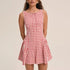 Retro Small Pleated Waist Tight Suspender Plaid Dress Temperamental Minority Sleeveless Sexy Short Dress by Ragazza