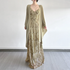 Retro Mori Green Dress Slimming Batwing Sleeves Sun Protection Cardigan Cinched Slimming Maxi Dress Two Piece Sets by Ragazza