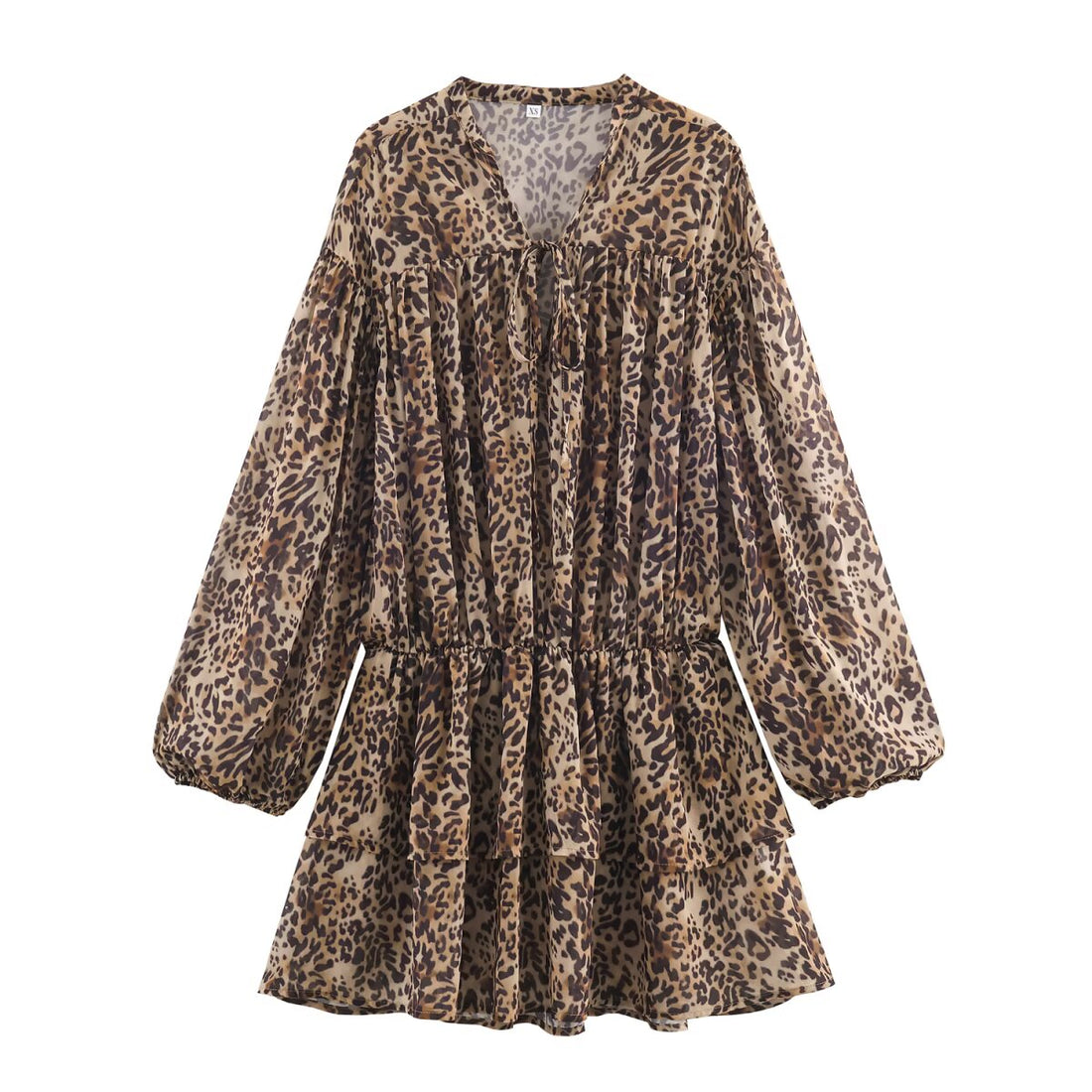 Women Clothing Animal Print Laminated Decoration Dress by Ragazza
