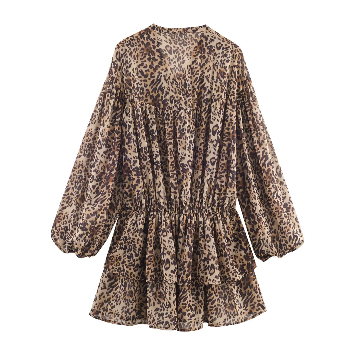 Women Clothing Animal Print Laminated Decoration Dress by Ragazza