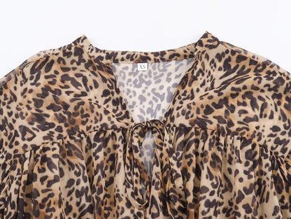 Women Clothing Animal Print Laminated Decoration Dress by Ragazza