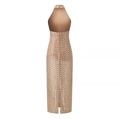 Women Clothing Winter Mesh Halter Dress by Ragazza