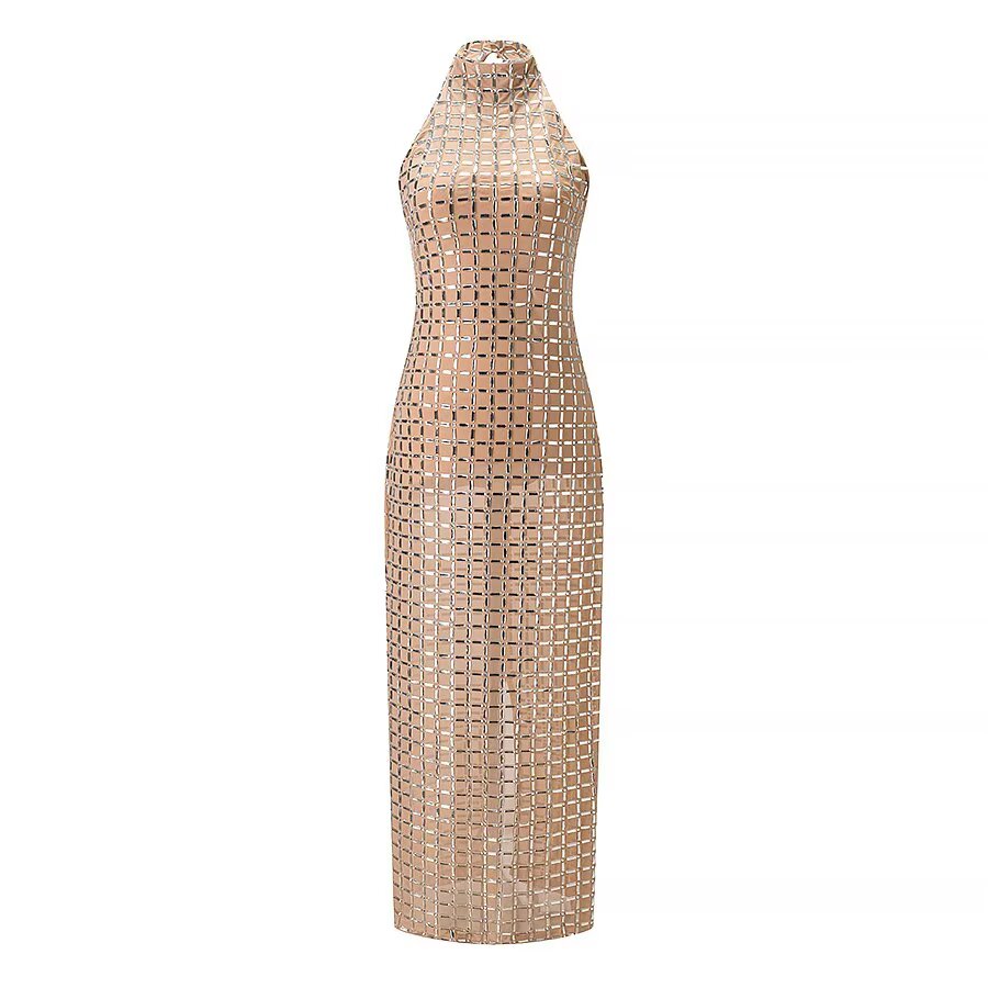 Women Clothing Winter Mesh Halter Dress by Ragazza