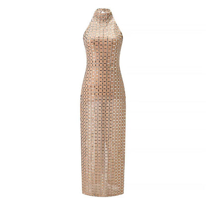 Women Clothing Winter Mesh Halter Dress by Ragazza