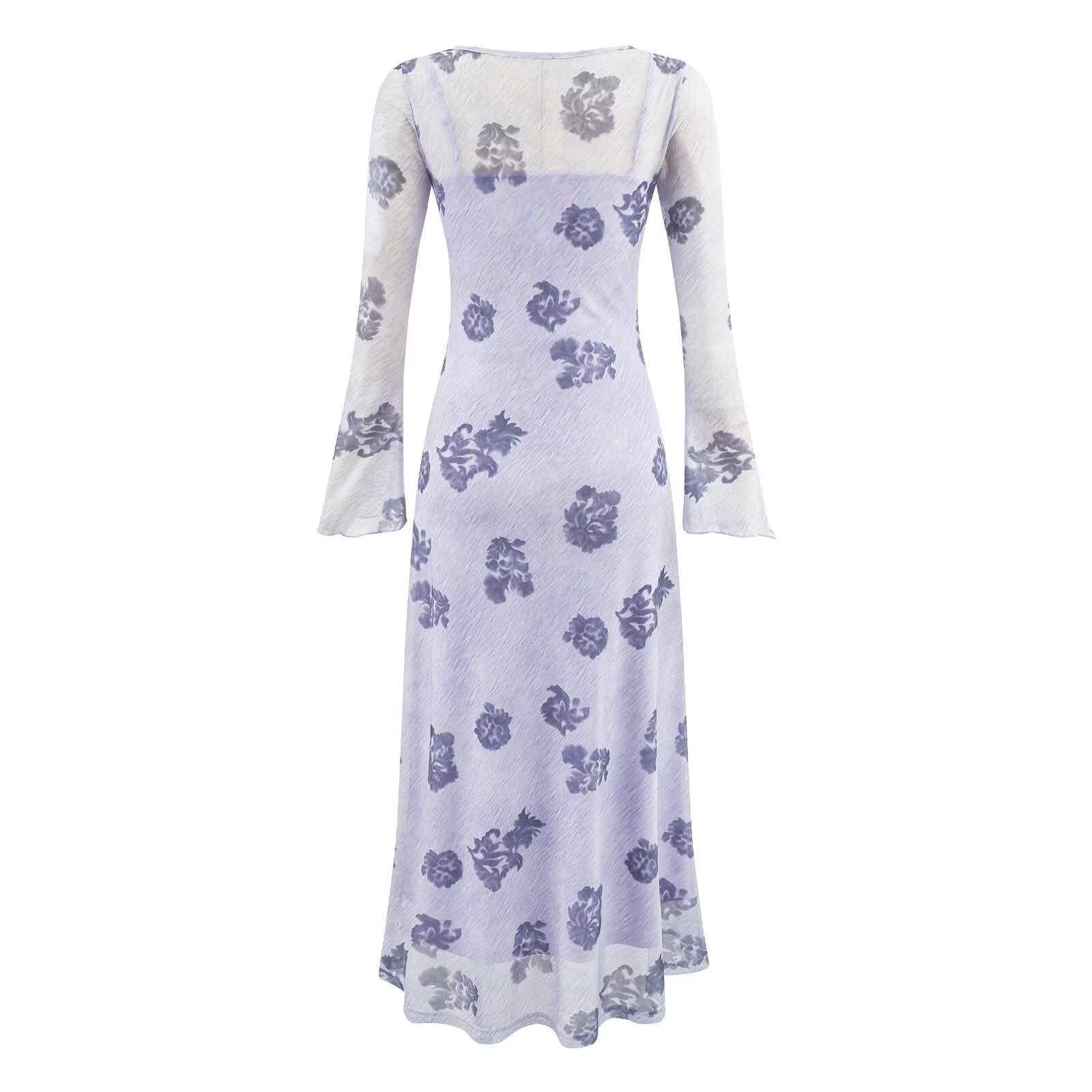 Winter Young Elegant Formal Dress Retro Printed Square Collar Slim Dress by Ragazza