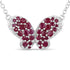 4.15 Carat Genuine Ruby and White Zircon .925 Sterling Silver Pendant by Bids.com