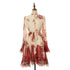 Women Short Printed Dress With Button Down Front by Ragazza