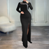 Women Wear Sexy Slim Fit Slit Drill Chain Long Sleeve Dress by Ragazza