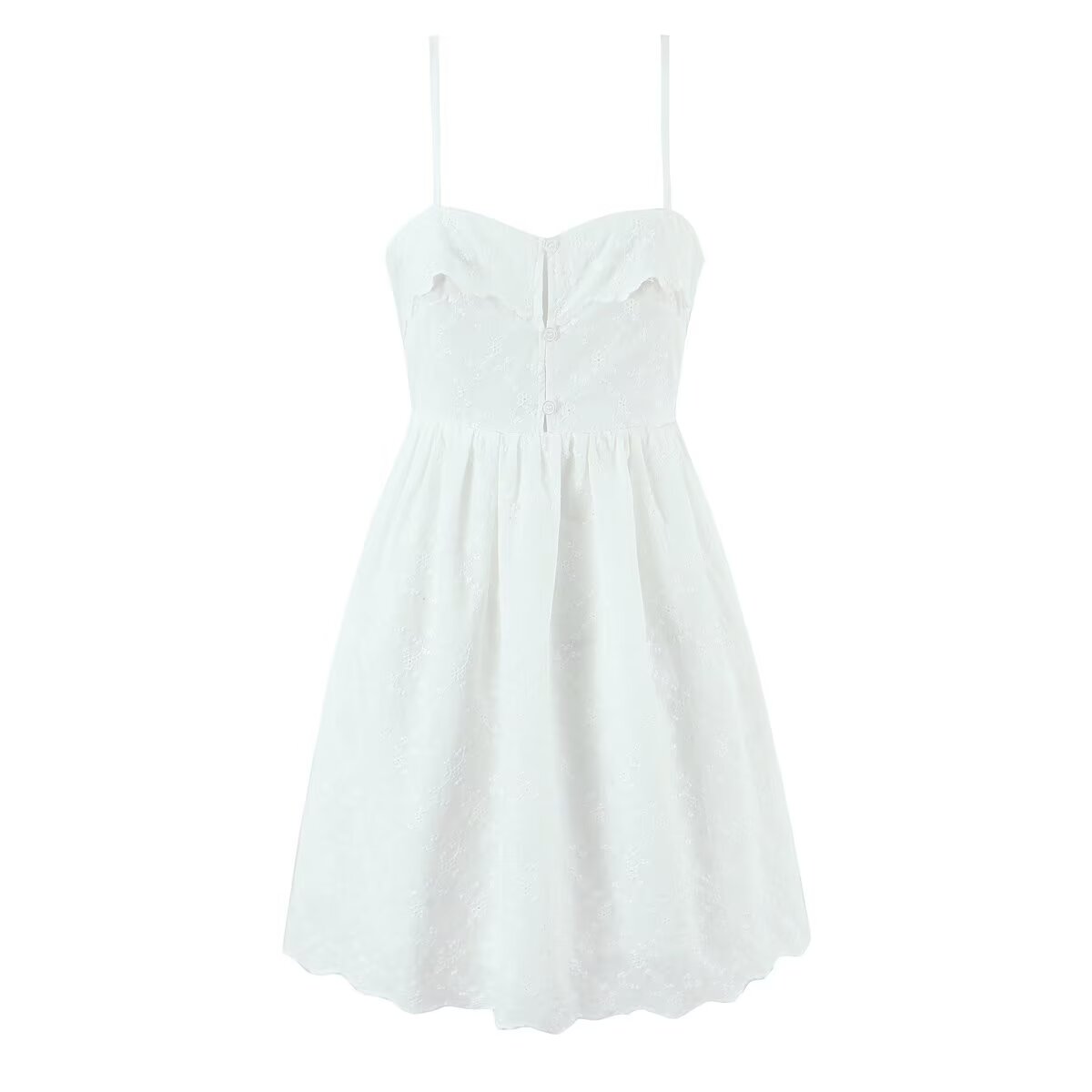 Spring Button Hollow Out Cutout out Camisole Floral Dress by Ragazza
