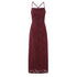 Off Shoulder Fitted Waist Backless Lace up Strap Dress Women Retro Elegant Jacquard French Maxi Dress by Ragazza
