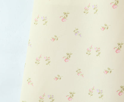 Women Clothing French Yellow Floral Drawstring Strap Dress Summer Sweet Slim Fit Vacation Beautiful Dress by Ragazza