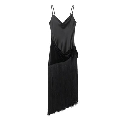 Winter Women Sexy Tassel Stitching Dress by Ragazza