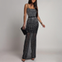 Rhinestone Sexy Suspenders Dress Party Long Dress Women by Ragazza
