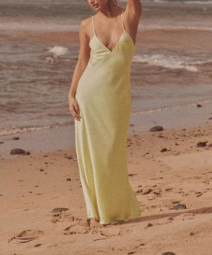 Autumn Silk Satin Texture Midi Skirt Dress by Ragazza