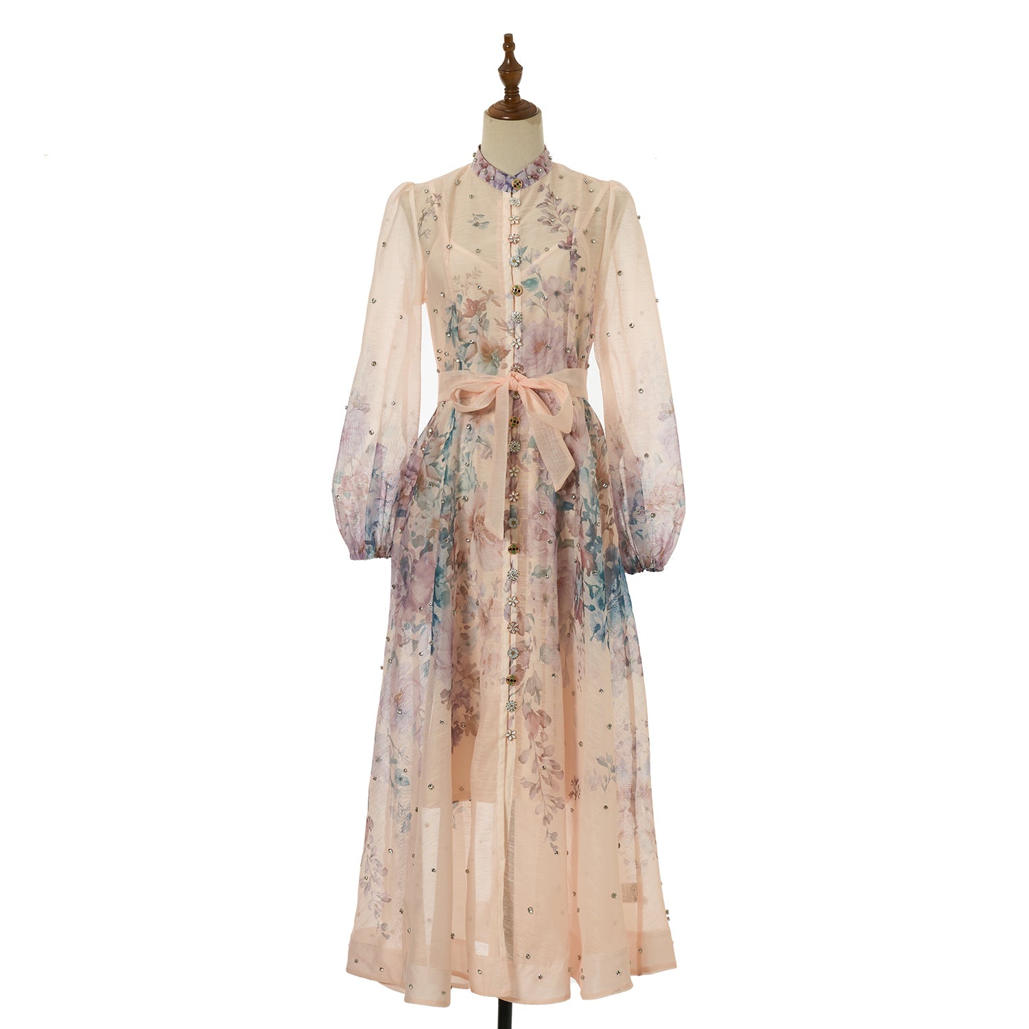 Women Printed Diamond Long Dress Two Piece Sets by Ragazza