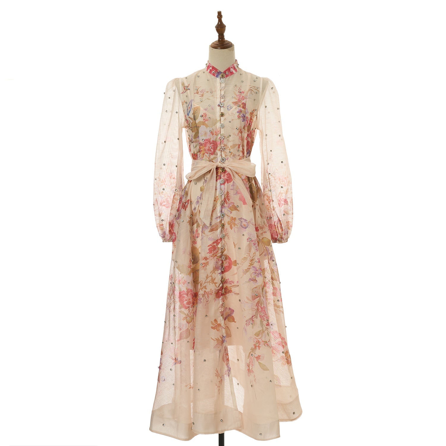 Women Printed Diamond Long Dress Two Piece Sets by Ragazza