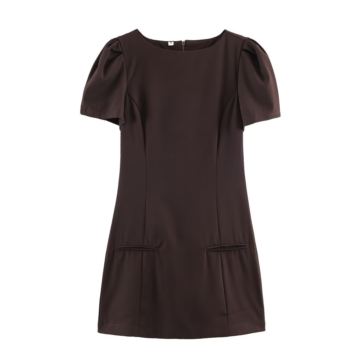 Graceful Fashionable Women Pleated Pocket Short Dress by Ragazza
