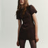 Graceful Fashionable Women Pleated Pocket Short Dress by Ragazza