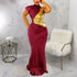 Women Clothing Color Contrast Bronzing Sexy Slim Dress by Ragazza
