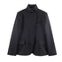 Autumn Winter Stand up Collar Blazer Mid Waist Wide Leg Trousers by Ragazza