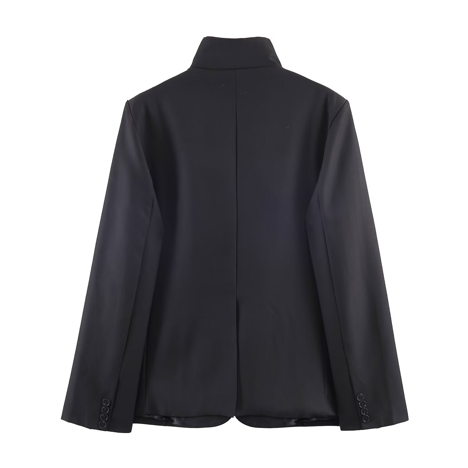 Autumn Winter Stand up Collar Blazer Mid Waist Wide Leg Trousers by Ragazza