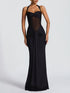 Women Clothing Summer Sexy Stitching See through Halter Dress by Ragazza
