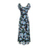 Summer Pastoral Fresh Beautiful Vacation Flying Sleeves Printed Waist Controlled Dress by Ragazza