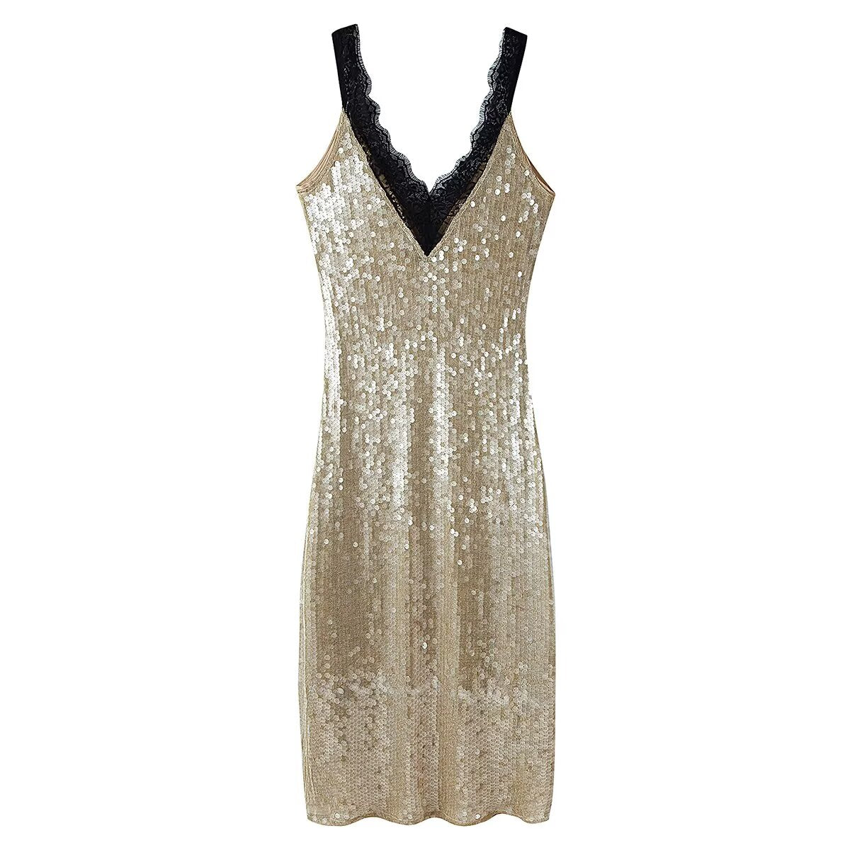 Women Clothing Top Beads Decoration Lace Dress by Ragazza