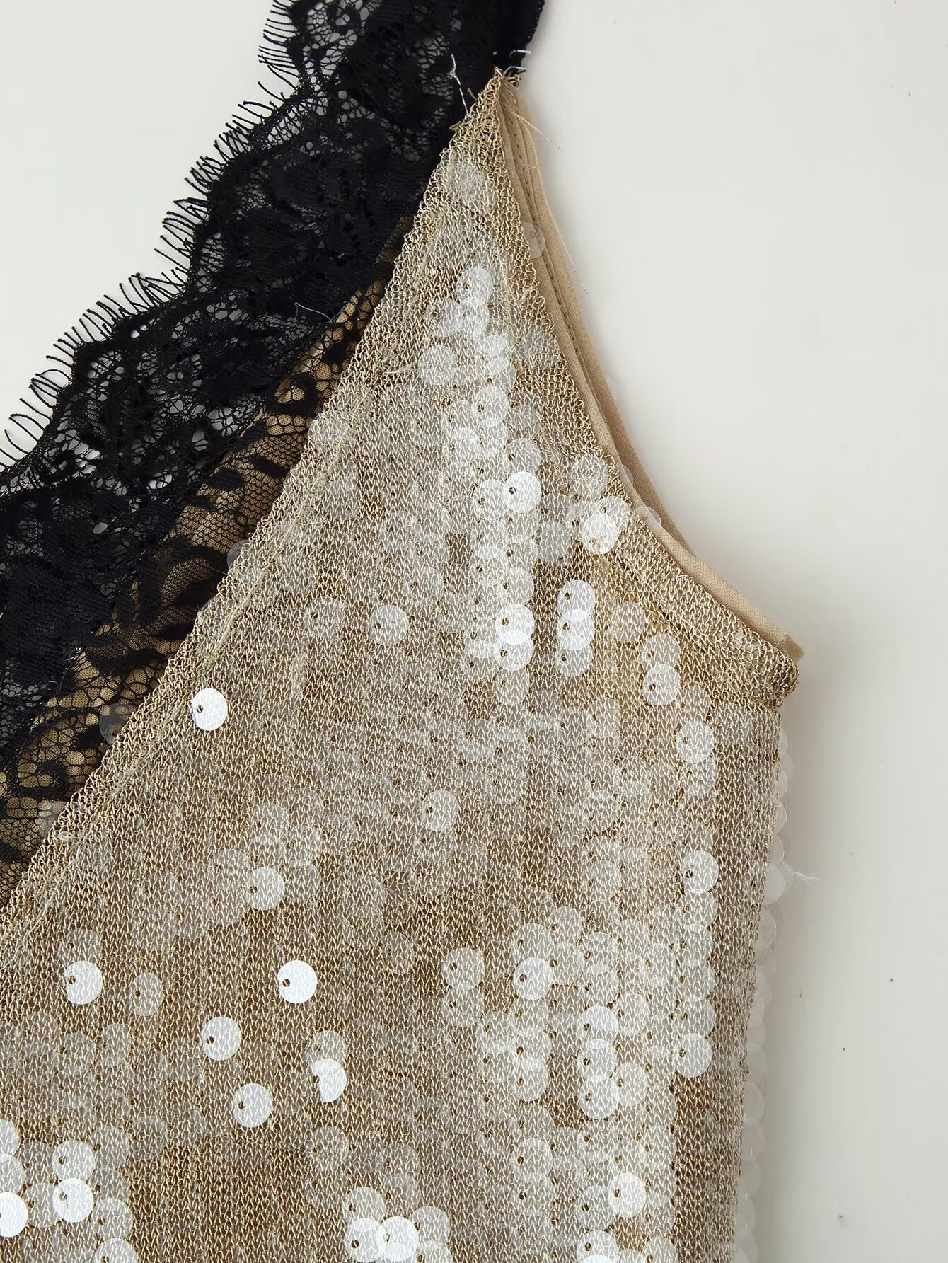 Women Clothing Top Beads Decoration Lace Dress by Ragazza