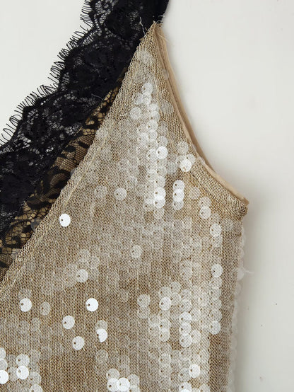 Women Clothing Top Beads Decoration Lace Dress by Ragazza