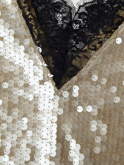 Women Clothing Top Beads Decoration Lace Dress by Ragazza