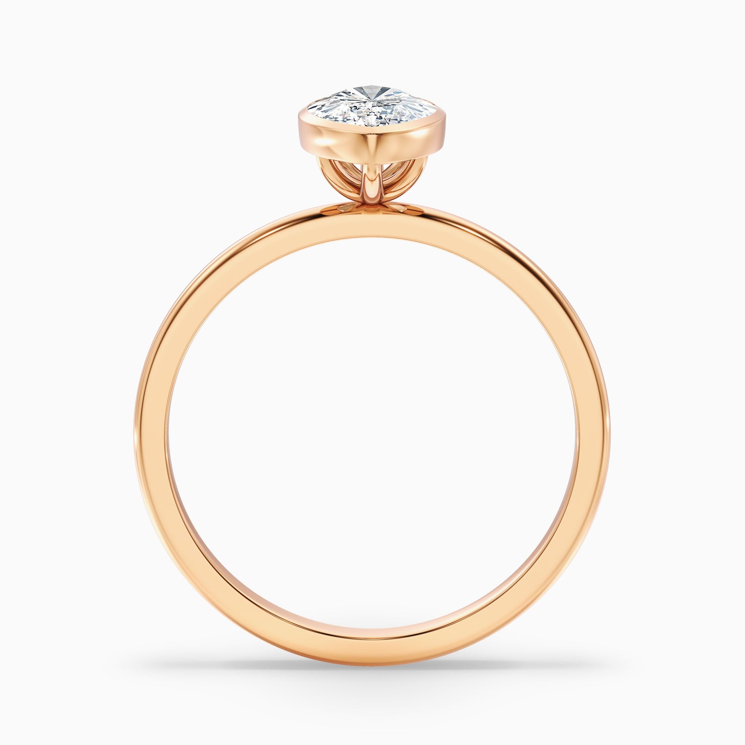 Leah 5 Carat Marquise Cut Bezel Set Lab Grown Diamond Ring in 925 Sterling Silver