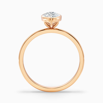 Leah 5 Carat Marquise Cut Bezel Set Lab Grown Diamond Ring in 925 Sterling Silver