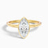 Stacy 1.5 Carat Marquise Cut Bezel Set Solitaire Moissanite Engagement Ring in 18k Yellow Gold  DestGlow