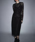 Autumn Women Clothing Fashionable Simple Black Lace Transparent Long Sleeve Dress by Ragazza