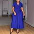 Elegant Office Collared Waist Tight Lace up Loose Dress by Ragazza