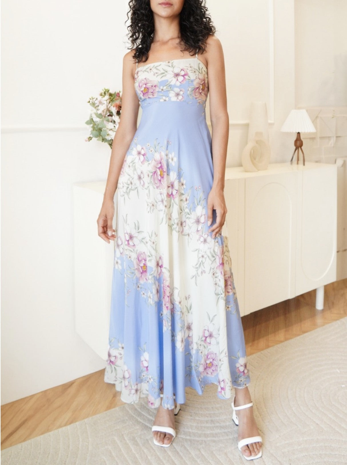Women Clothing Summer Elegant Graceful Vacation Slimming Positioning Printed Dress by Ragazza