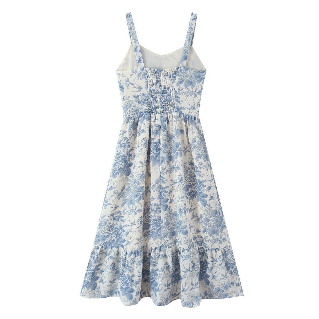 Floral Swallow Print Slim Fit Slimming Large Cami Dress for Women Spring by Ragazza