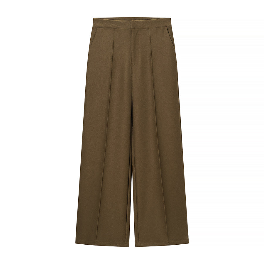 Women Clothing Spring Office One Button Blazer High Waist Wide Leg Pants by Ragazza