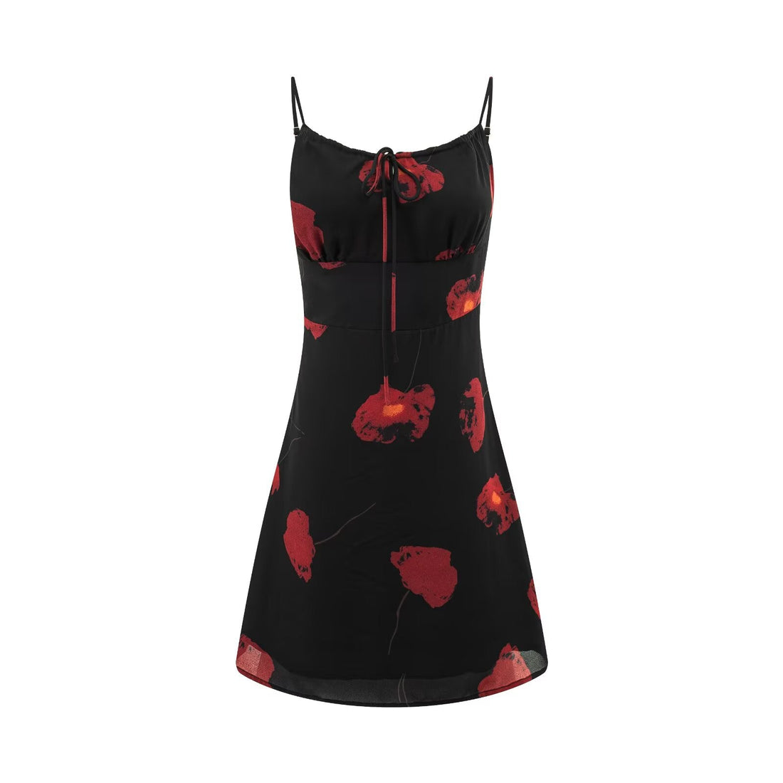 Summer Romantic Atmosphere Vacation Short Printed Waist Controlled Slimming Cami Dress by Ragazza
