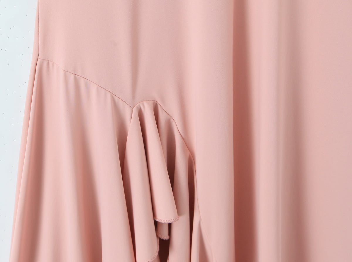 Women Summer Hem Irregular Asymmetric Backless Hanging Collar Dress by Ragazza