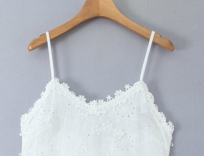 Women Clothing Exquisite Embroidered Floral Strap Dress by Ragazza
