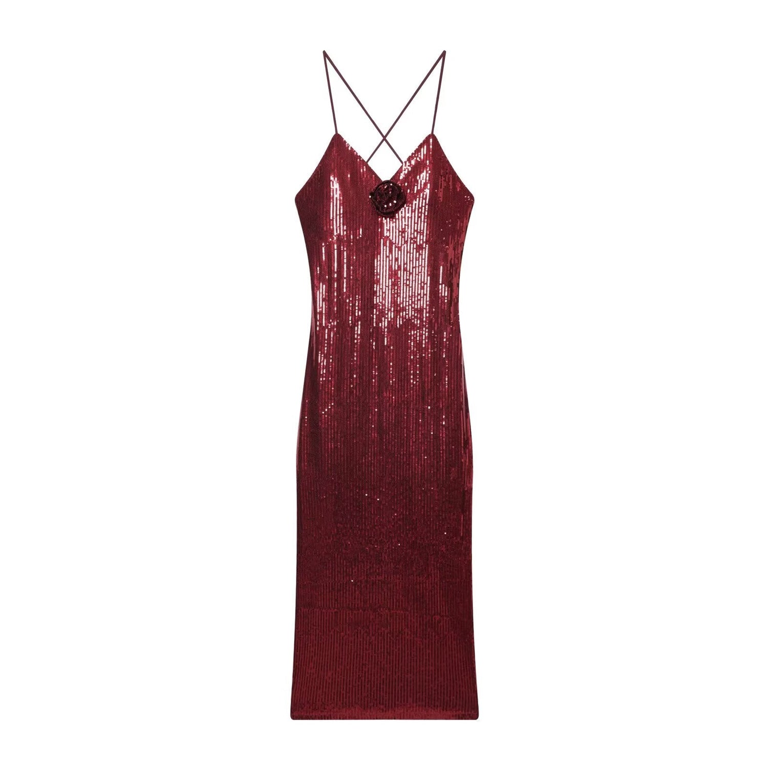 Hot Selling Women Summer High End Sequin Design Suspender Dress by Ragazza