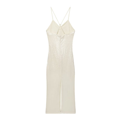 Hot Selling Women Summer High End Sequin Design Suspender Dress by Ragazza