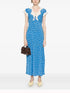 Autumn Women Elegant V Collar Polka Dot Lace Stitching Dress by Ragazza